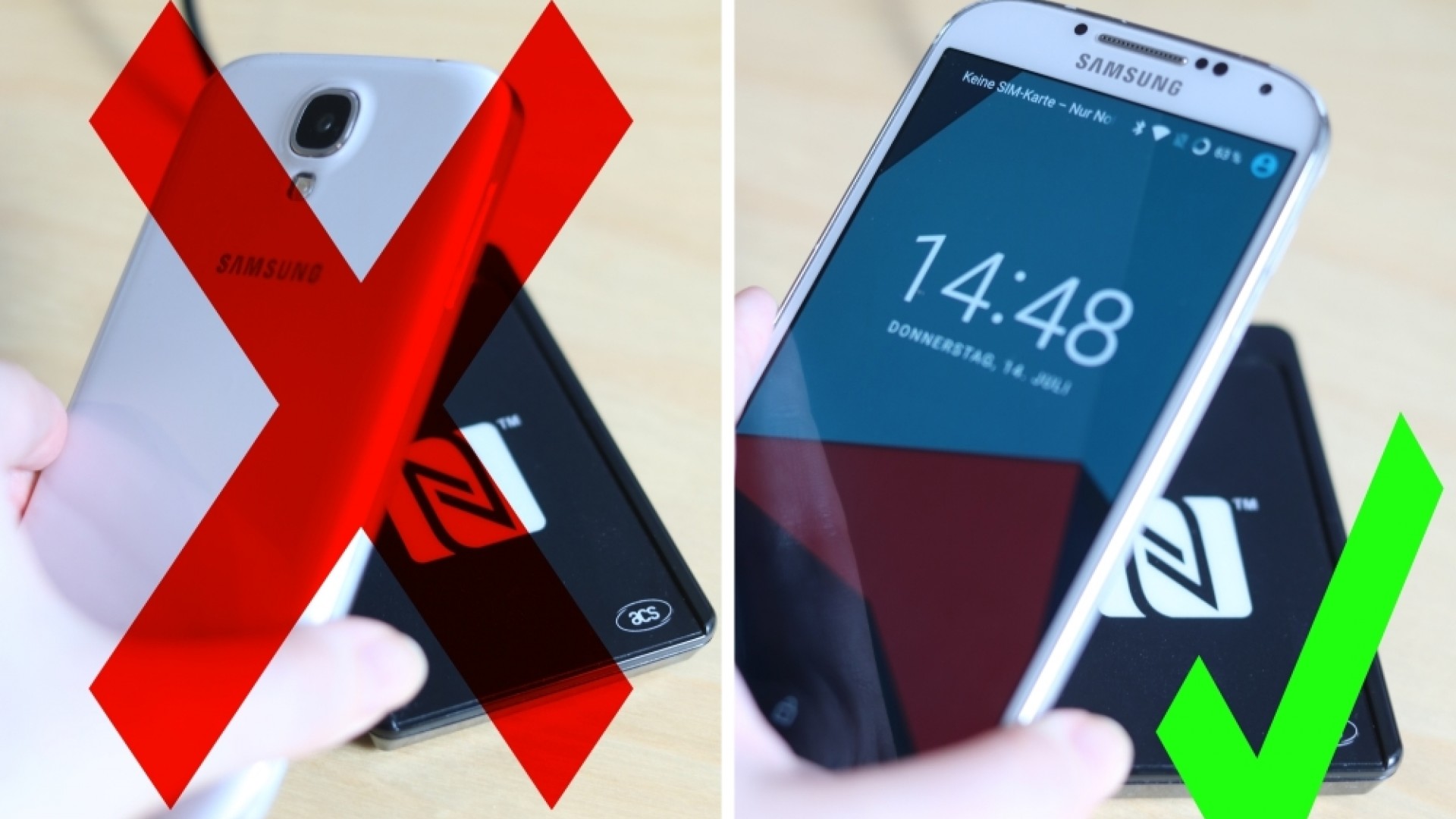 Wie wird ein NFC Tag richtig gescannt?